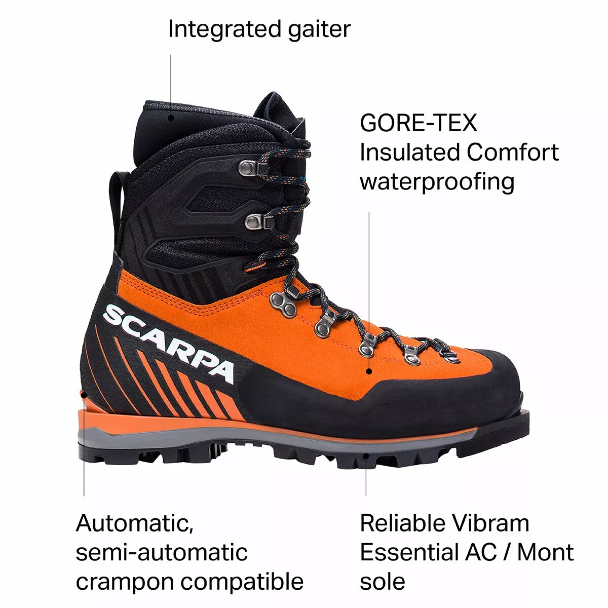 Scarpa Mont Blanc Pro GTX Mountaineering Boot Men's 4 Scarpa Mont Blanc Pro GTX Mountaineering Boot Men's - Image 2